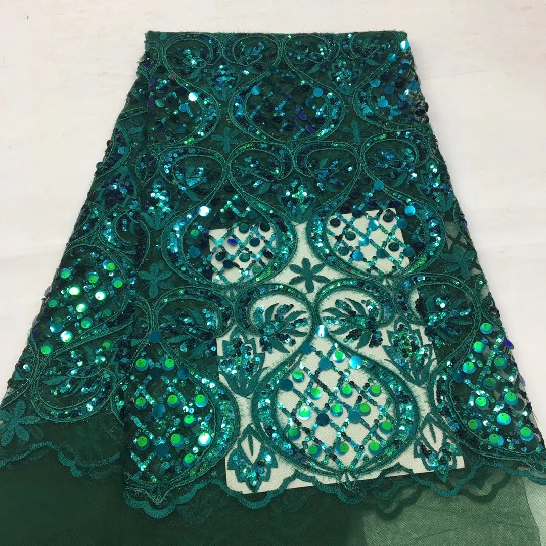 

Нигерия французская кружевная ткань с блестками 2021 высококачественное кружево африканская сетчатая кружевная ткань с блестками женское вечернее платье XX4342