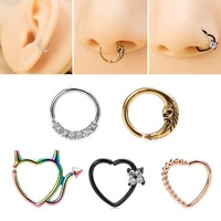 1pc copper nose ring real piercing septum hoop earrings ear cartilage tragus helix daith nostril lip piercing jewelry for women