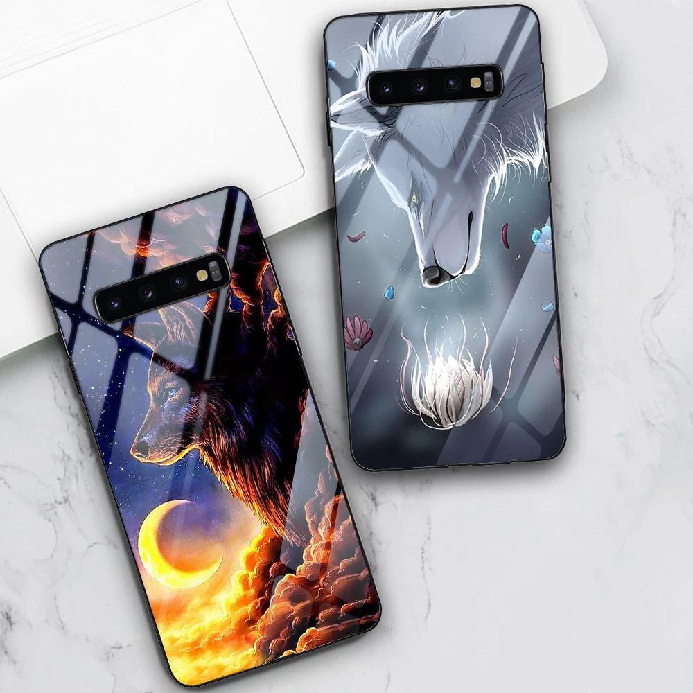 Чехол из закаленного стекла для Samsung Galaxy S20 A51 A71 S10 A50 S9 S8 S7 S10e Ultra A40 A20 A70 Note 10 9 8