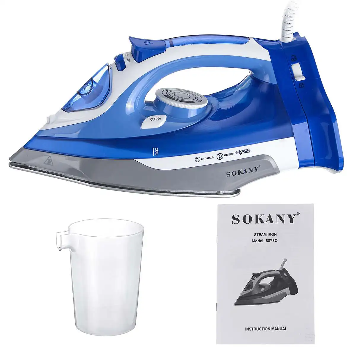 

2400W Cordless Electric Steam Iron Portable Ironing Machine Garment Flatiron Non-stick Soleplate Multifunction Adjustable