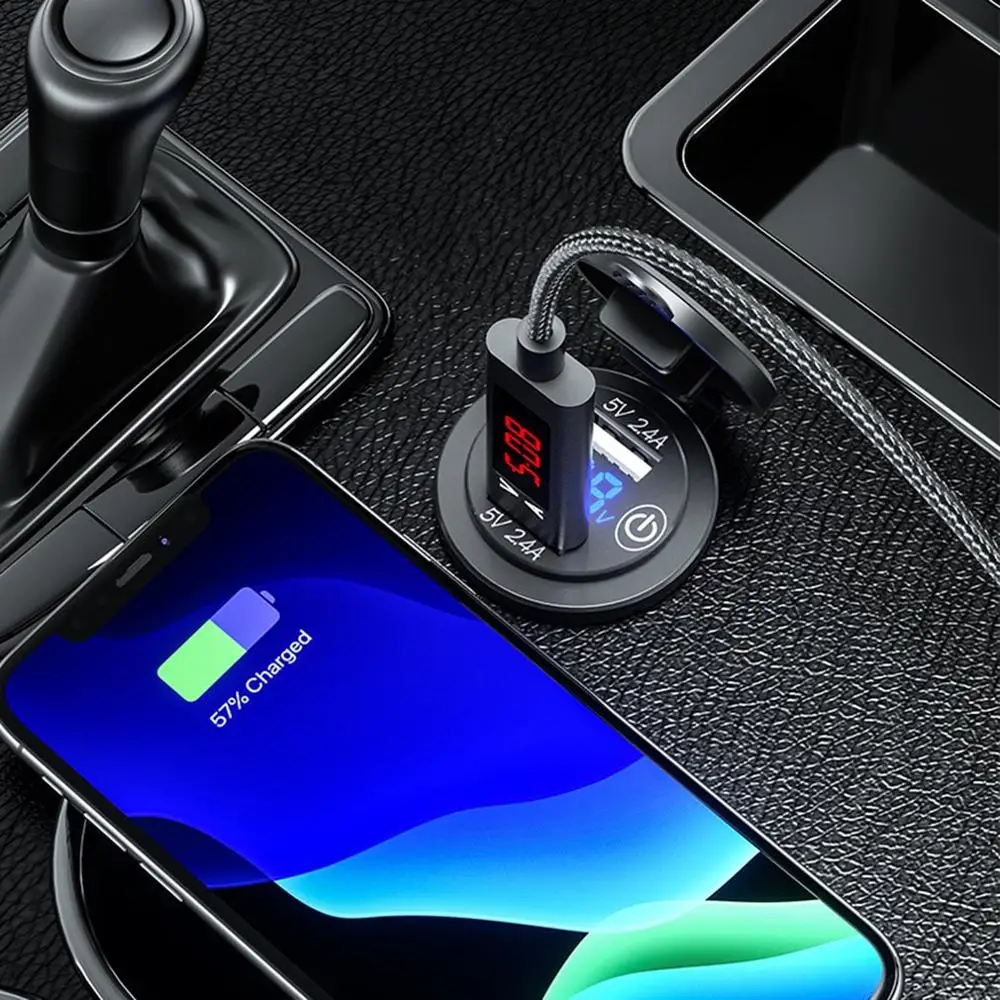 P14 S двойной USB порт автомобильное зарядное устройство прикуриватель разъем