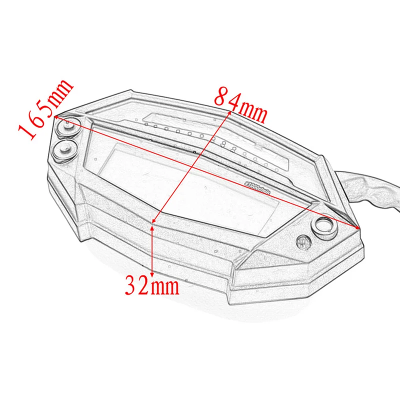 Мотоцикл цифровой ЖК дисплей Спидометр Инструмент модифицированный