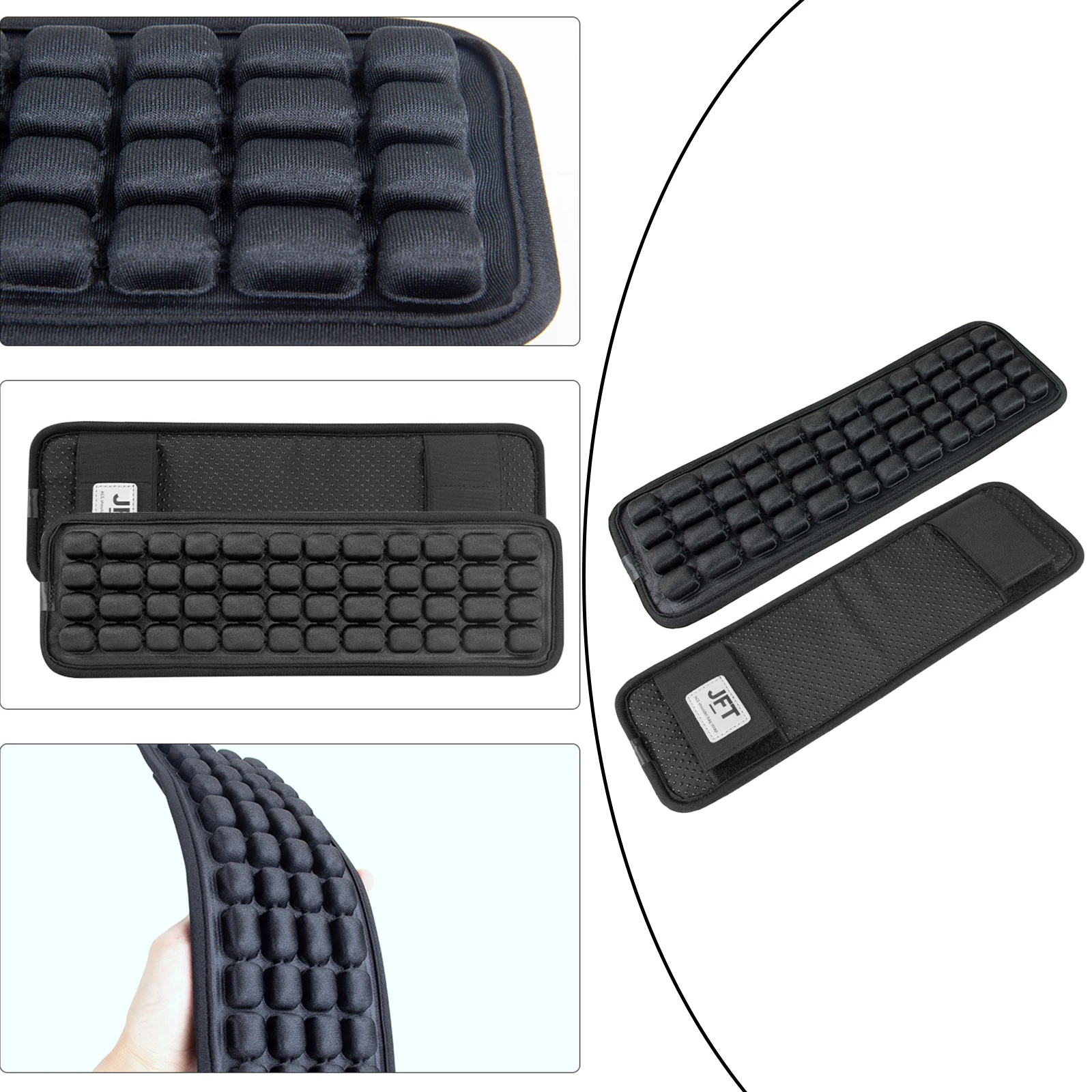 1pair breathable non slip shoulder strap pads backpack air cushion pad curved detachable for seat belts protect camera bags free global shipping