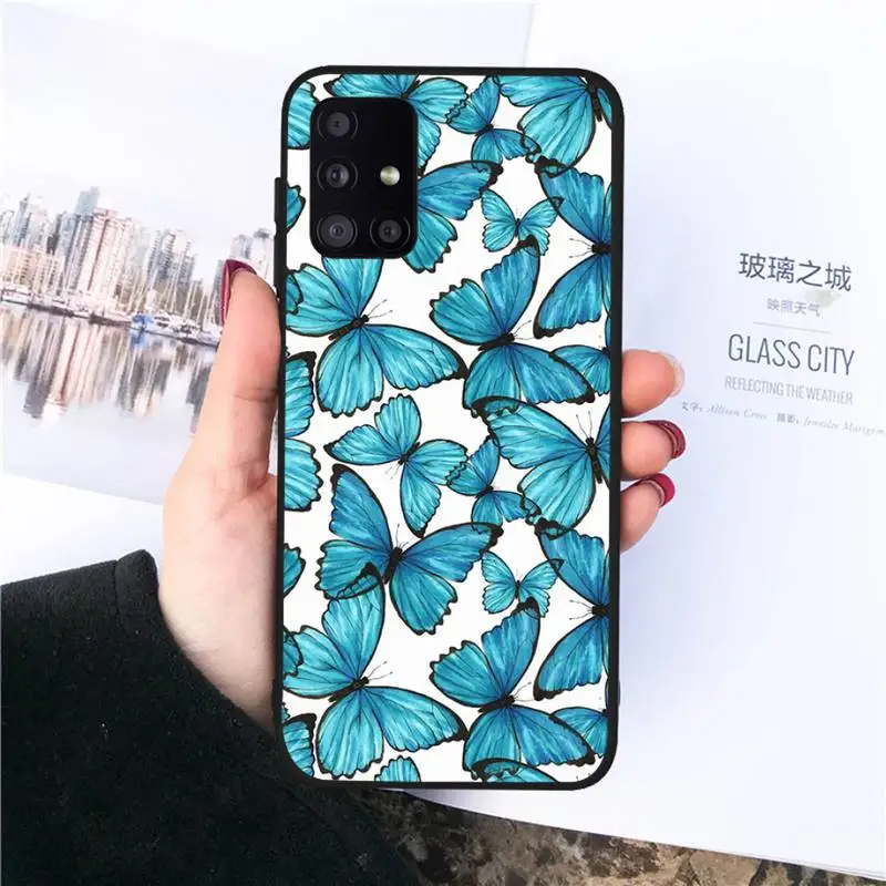 

Beautiful Butterfly Phone Case For Samsung S 7 8 9 10 20 A 21S 20e 50 51 71 note9 10 J4 plus 20 ultra