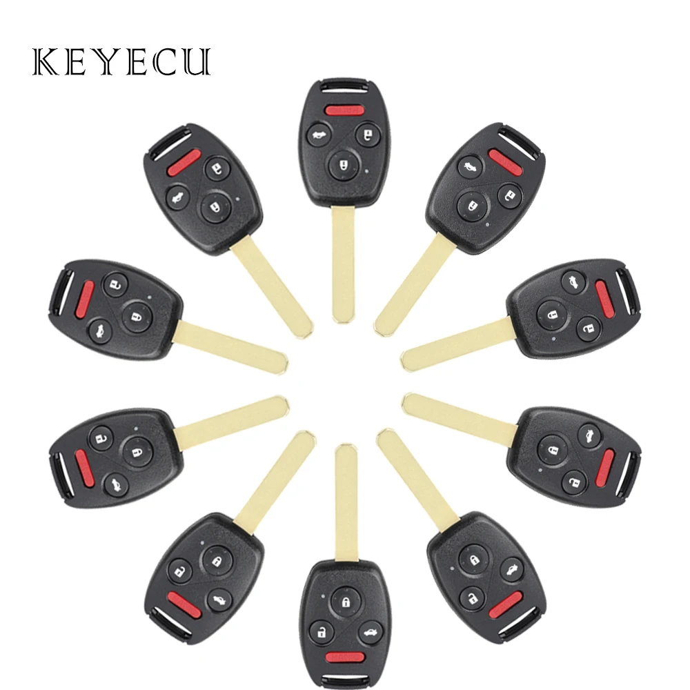 

Keyecu 3+1 Buttons Remote Car Key 313.8MHz Fob for Honda Civic 2006 2007 2008 2009 2010 2011 with PCF7961 Chip N5F-S0084A