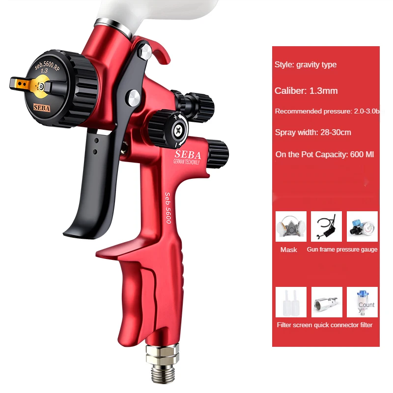 

1.3 Nozzle Gravity Sandblasting Spray Gun High-performance Car Top Paint Gun Pneumatic Sprayer Auto Airbrush Repair Tools 5600G