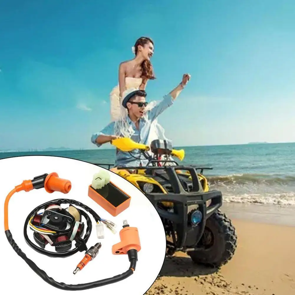 

4 Pcs/set Racing Ignition Coil Cdi Moped Magneto Stator For 49cc 50cc Gy6 Scooter M6k1