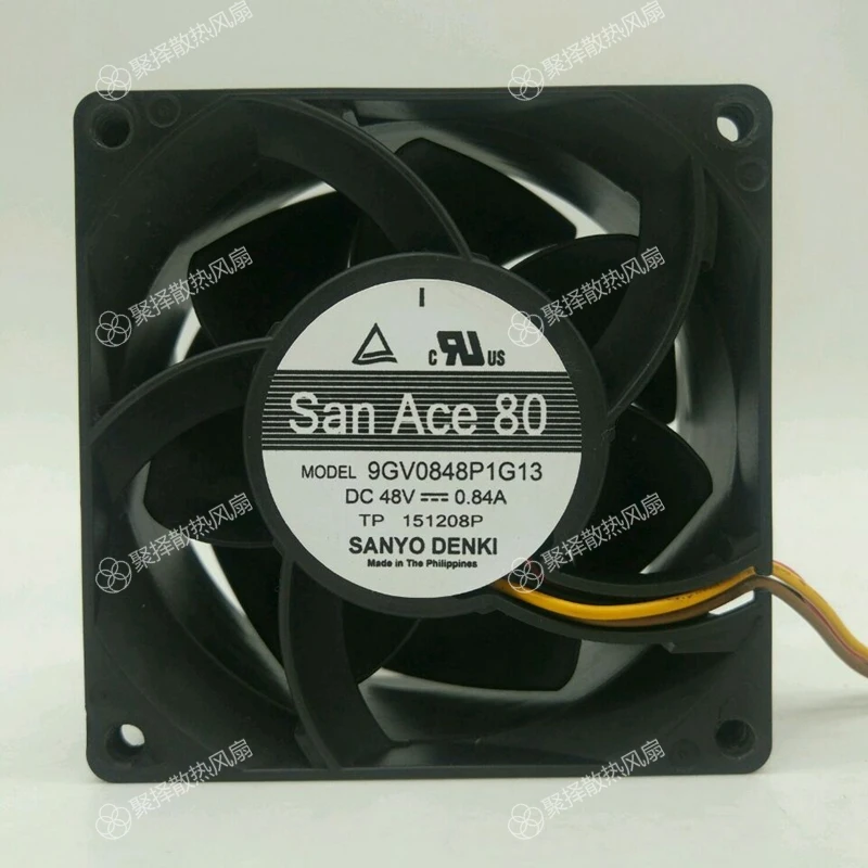 Для Sanyo Denki 9GV0848P1G13 DC 48V 0.84A 80x80x38 мм 4-проводной Сервер вентилятор охлаждения высокая