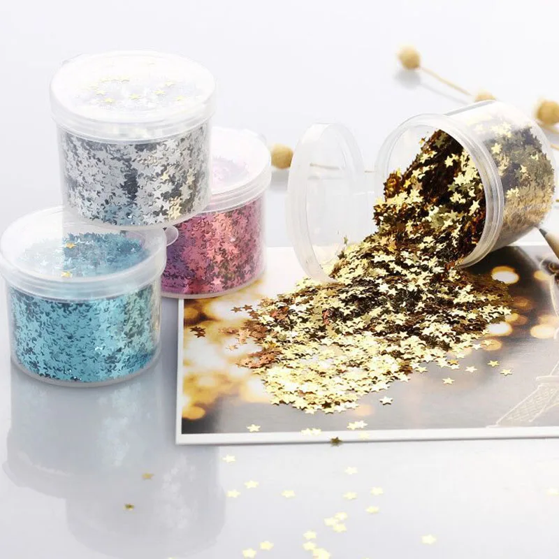 3 мм лазерные блестки конфетти с коробкой DIY товары для рукоделия украшения на