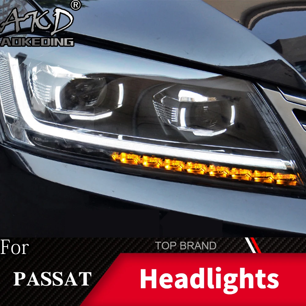 

Head Lamp For VW Passat EU B7 2012-2016 Magotan Headlights Fog Lights Daytime Run Lights DRL H7 LED Bi Xenon Bulb Accessory
