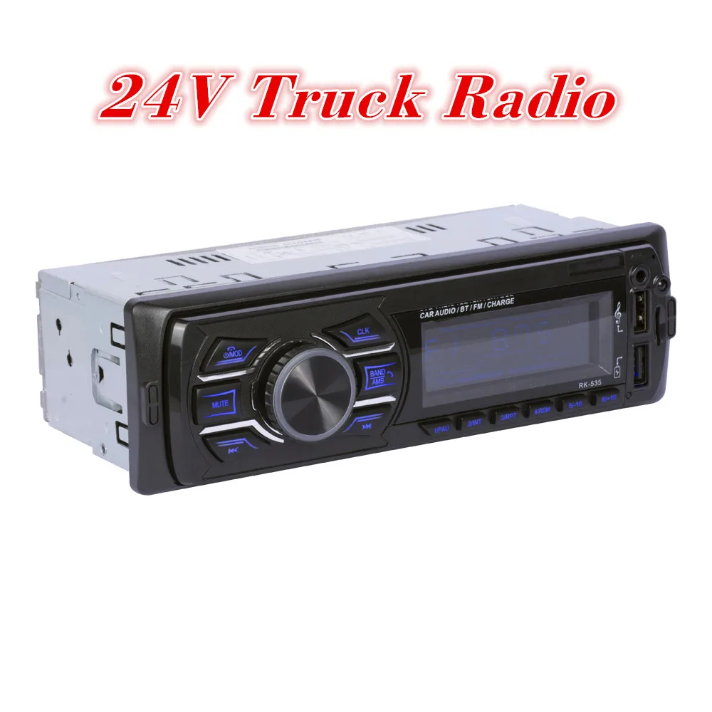 магнитола 1 Din автомобильное радио FM DC 24V Фиксированная Панель Авто Аудио Bluetooth | Автомобильные радиоприемники -4000971997358