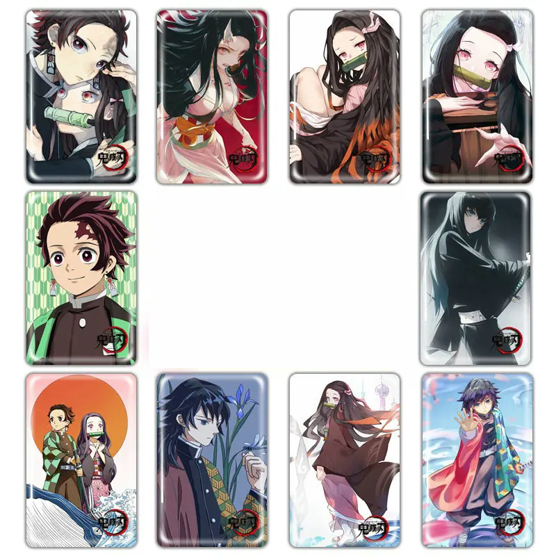 Демон убийца Kimetsu без Yaiba аниме карты стикеров DIY Водонепроницаемый классичечкое