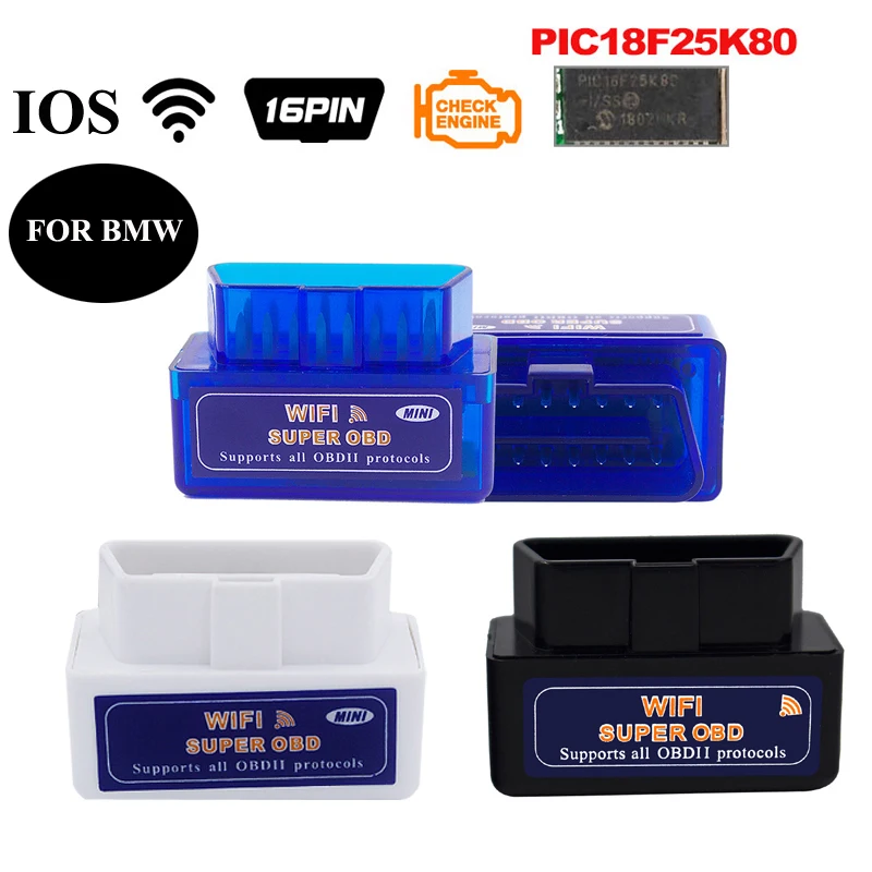 Диагностический сканер OBD2 супер мини Wifi ELM327 для BMW X3 X5 X6 E90 E91 E60 E46 E36 E39 E53 F10 F30