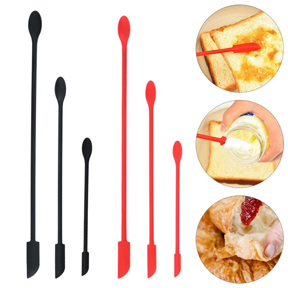 

1/3Pcs Mini Spatulas Soft Silicone Jar Cake Cream Scrapers Heat Resistant Silicone Tools for Cooking Baking Kitchen Gadgets