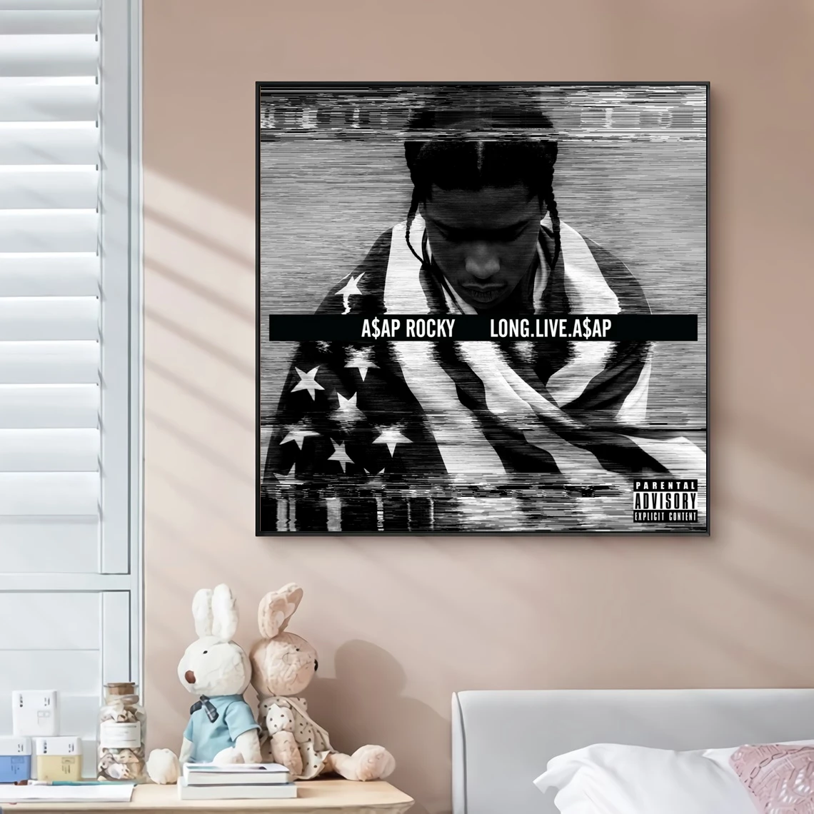 

ASAP ROCKY - Long Live ASAP Music Album Cover Canvas Poster Rap Star Pop Singer Wall Painting Art Decoration (No Frame)