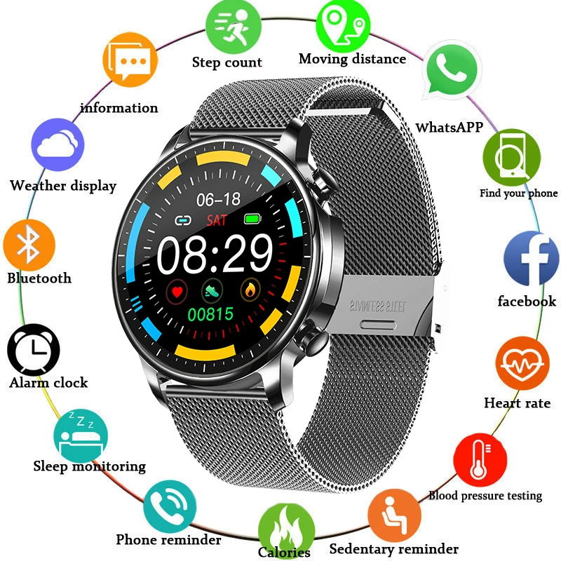 Водонепроницаемые Смарт часы IP67 для мужчин и женщин фитнес трекер пульсометр