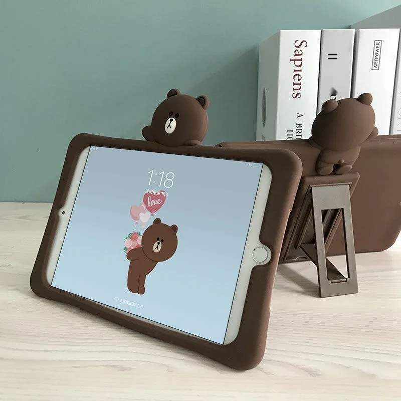 

Cute Duck 2019 New 6 for ipad7 Generation Protective Cover 10.2 Children 4mini5 Flat Air3 Mini Soft Shell Silicone