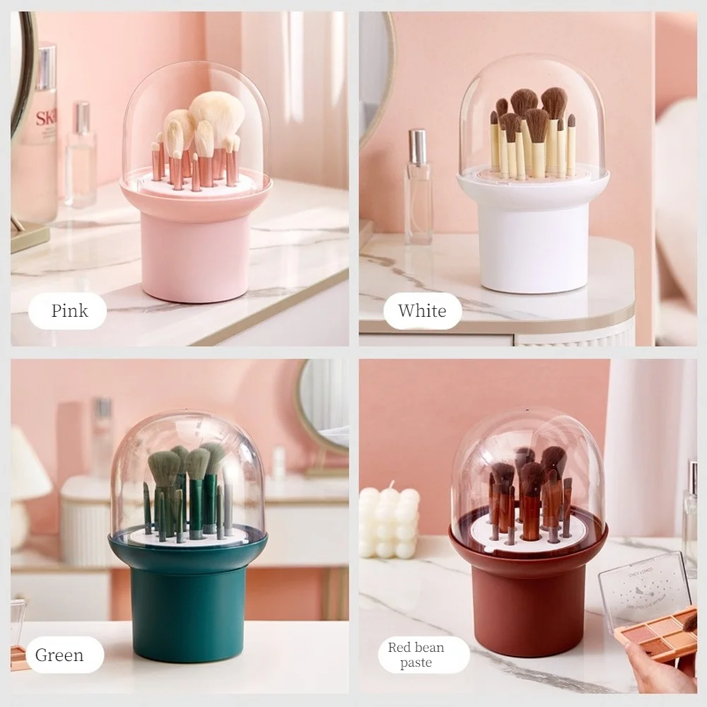 

12 Hole Makeup Brush Storage Tube Soft Plastic Isolation Chalk Eyeshadow Breathable Storage Box