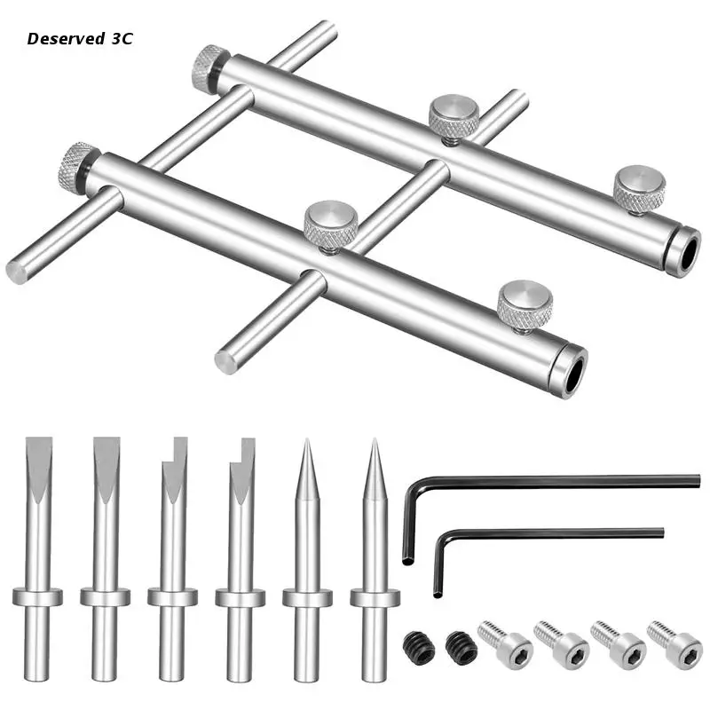 

R9CB DSLR Camera Repair Tools Set Lens Spanner Kit 10-100mm with 3 Pairs Tips & 6 Screws & 2 Hex Wrench for Canon Nikon Olympus