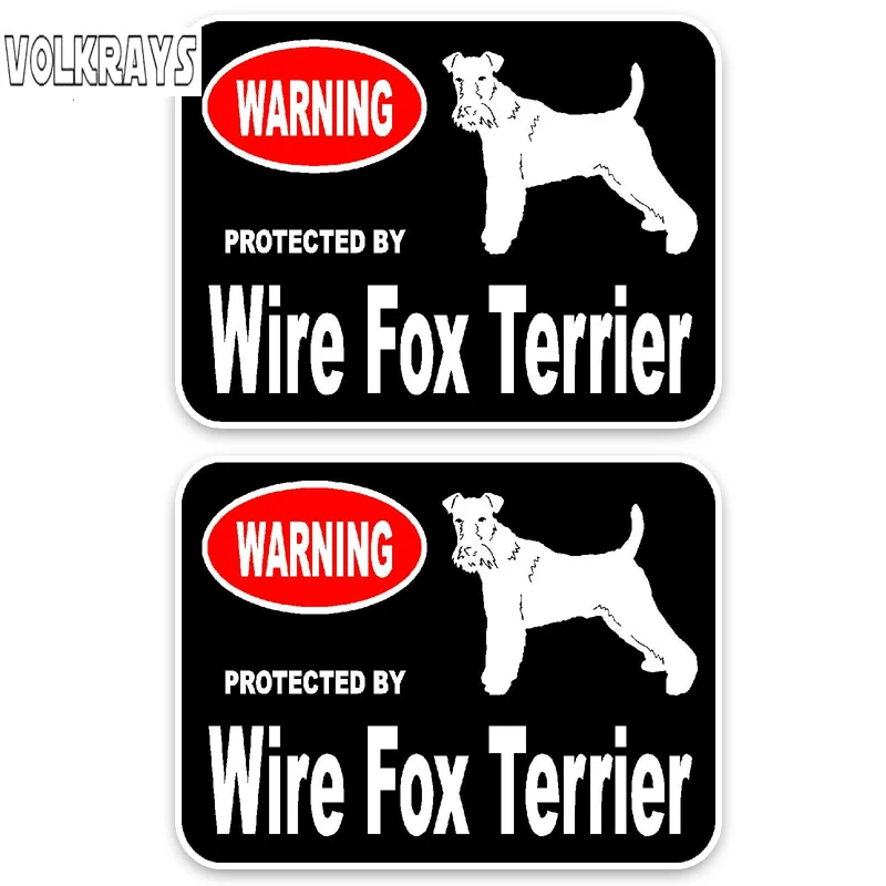 Volkrays 2 X креативные автомобильные стикеры провода лиса терьер собака животное