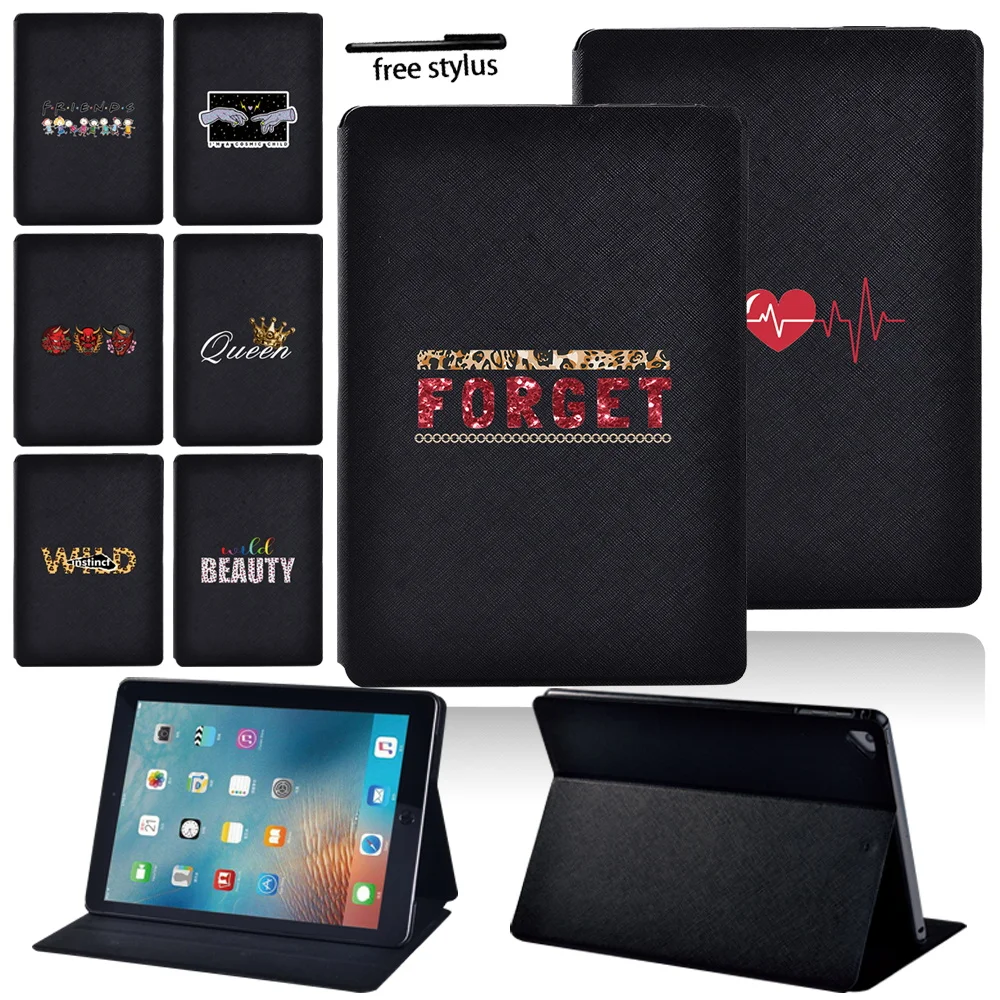 

Tablet Case for IPad Air 2 Air 1 Funda IPad 6th Generation 5th Gen ipad Pro 9.7 Cute Friends Series Leather Folding Stand Cover