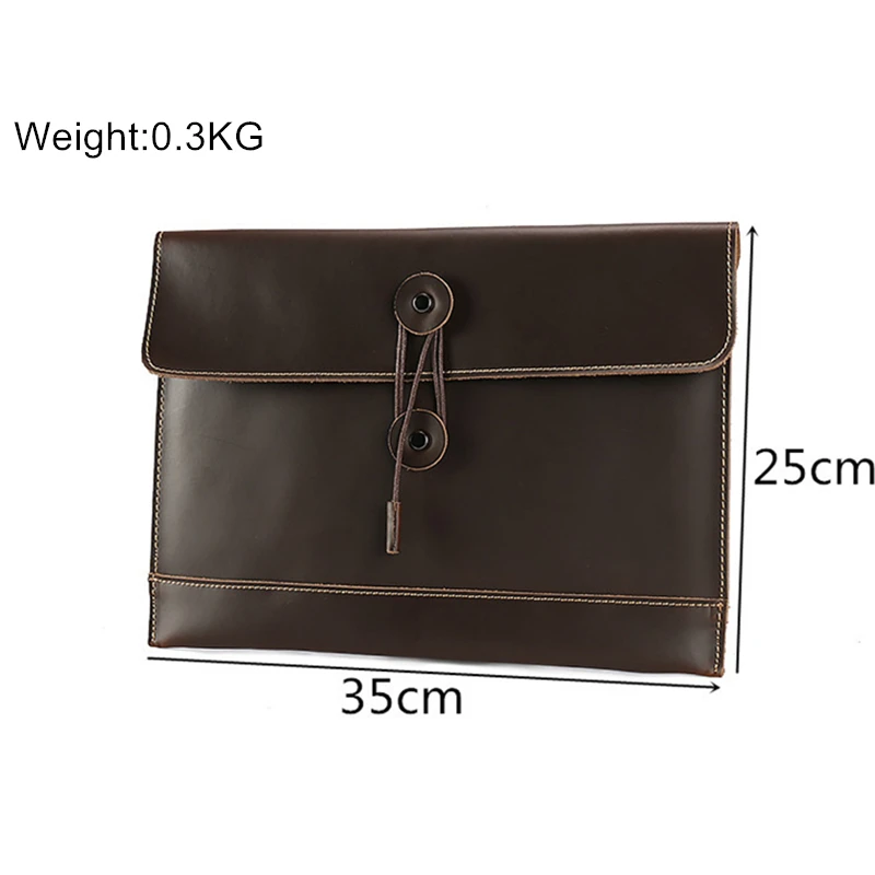 

OYIXINGER Luxury Laptop Briefcase Genuine Leather Sleeve Bag Business Male Clutch For 13 Inch Laptop Leisure A4 Document Storage