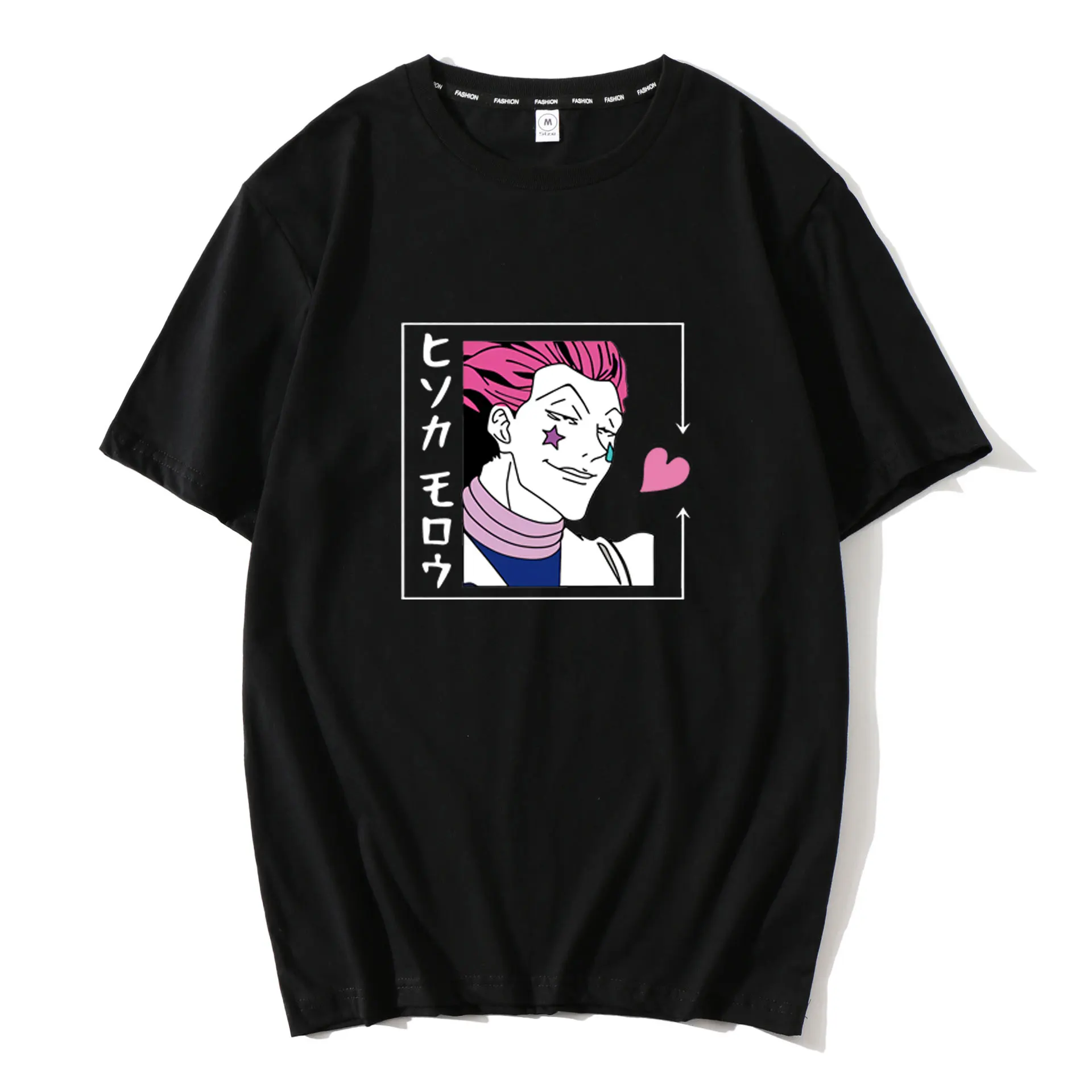 

Hunter X Hunter T-Shirt Men Pre-shrunk Awesome Tshirt O- Neck Short Sleeved Hisoka Morow T Shirt Anime HxH Tee Harajuku