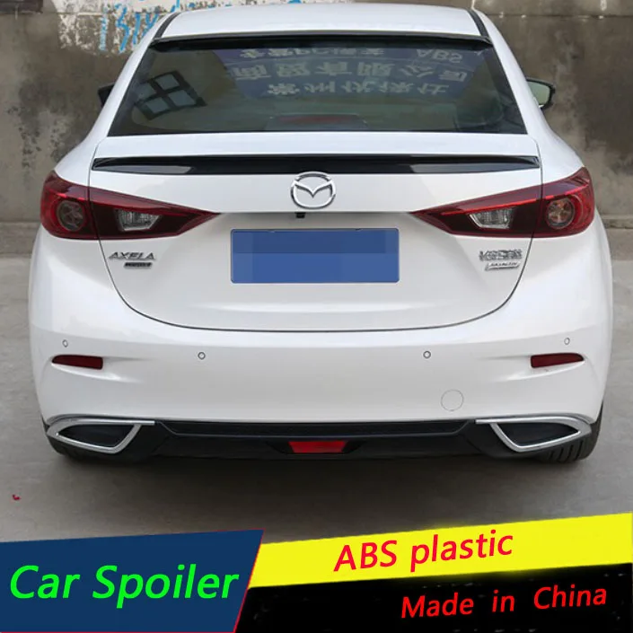 Диффузор для заднего бампера Mazda 3 Axela передняя губа из АБС пластика задний