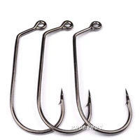10pcs jig big series fishing crank hook offset jig fishhook saltwater bass worm hooks carp fishing accessories fishing tackle