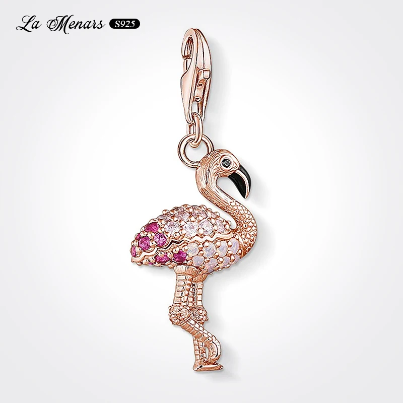 

La Menars Original Innovative Lobster Charms Fit Thomas Sabo Bracelet Genuine 925 Sterling Silver Women Jewelry DIY Making