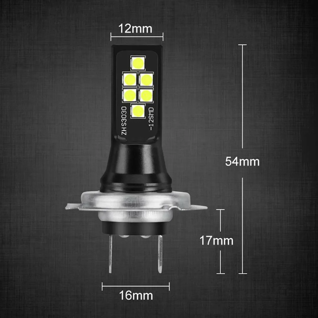

2pcs H7 LED Lamp Super Bright MD Car Fog Lights 12V 24V White Driving Running Bulbs For Auto Automotive Truck