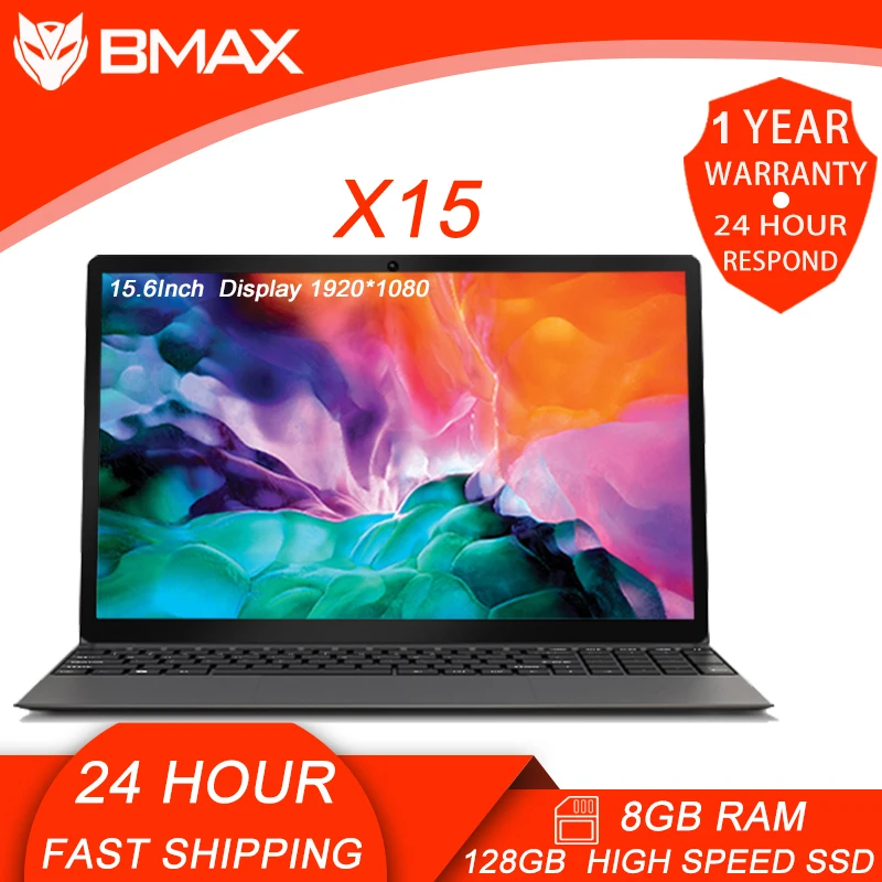 

Ноутбук Bmax X15 для Intel Gemini Lake N4120, студенческий ноутбук 15,6 дюйма, 8 ГБ ОЗУ, 128 дюйма, с веб-камерой, Bluetooth, Wi-Fi