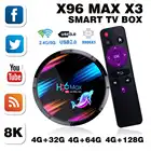 ТВ-приставка X96 Max X3, Android 9,0, четырехъядерный процессор S905X3, Wi-Fi, медиаплеер 3264128 ГБ