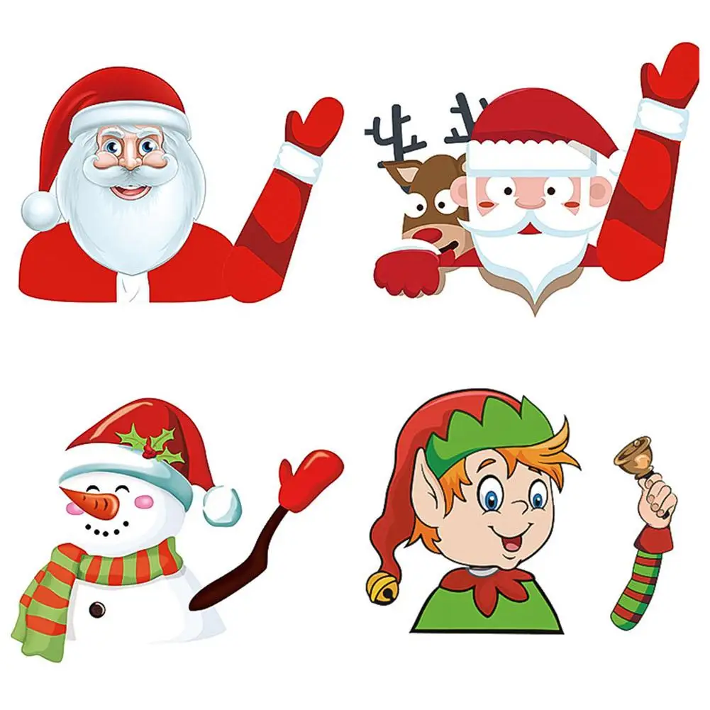 Рождественские наклейки наклейка на задний дворник ветровое стекло