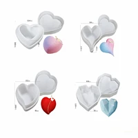 heart shape diamond love soap moulds candle mold baking mousse dessert silicone resin molds
