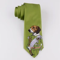creative design fun ties green dog general printed 7cm tie kgorean style leisure trendy personality student
