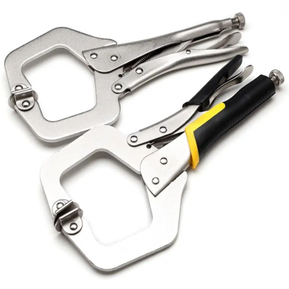 

C-type Clamp Weld Clip Woodworking Locator Grip Saw Swivel Pad Wood Fix Plier Pincer Crimping Hand Tools