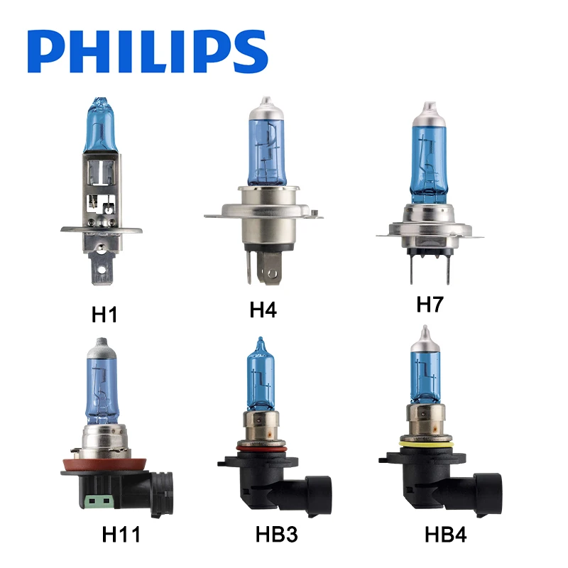 Philips H7 H4 H3 H1 H11 H8 HB3 HB4 9005 9006 галогенные лампы 12V Diamond Vision 5000K Окончательный белый