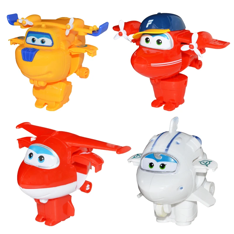 8 шт./компл. мини Супер Крылья сменный самолет робот фигурки игрушки для детей