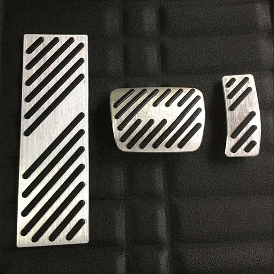 AT Sline 3PCS Автомобильный Стайлинг газ/Топливный ускоритель педаль тормоза Накладка для ног принадлежность для педали комплект для Audi A4 A5 A6 A7 A8 Q5 Q7 2010 - Название цвета: AT Sline 3PCS