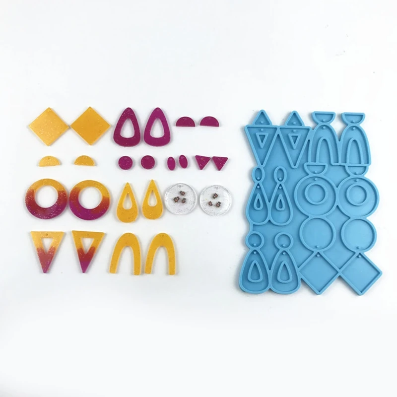 

Earrings Epoxy Resin Mold Ear Studs Dangle Casting Silicone Mould DIY Crafts Jewelry Pendants Making Tools