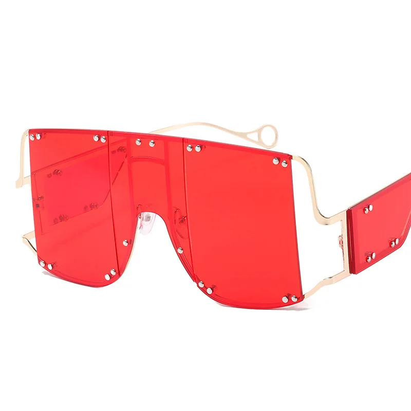 Новинка солнцезащитные очки в большой оправе женские ретро стиле панк с