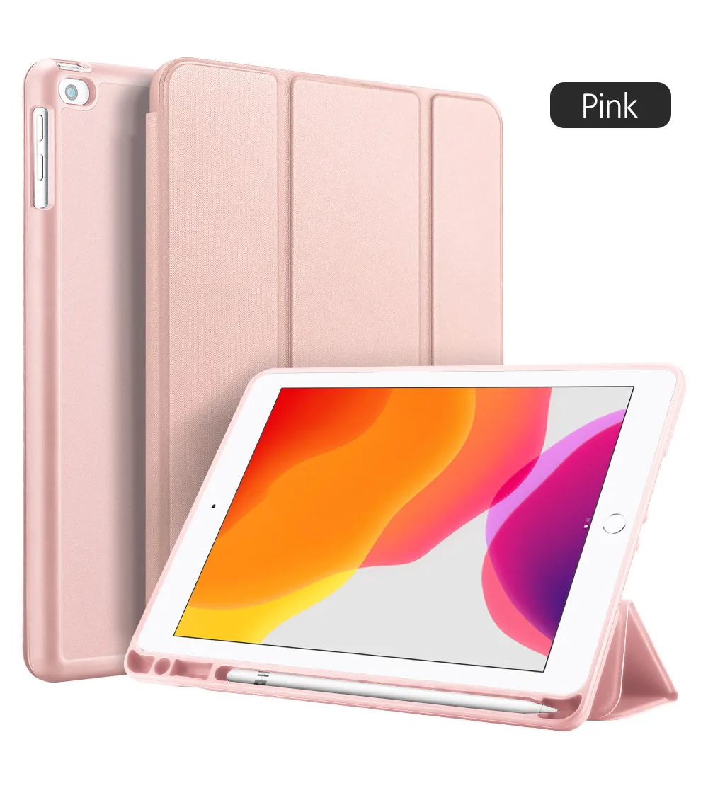 DUX DUCIS умный чехол для iPad 7 PU кожаный флип мягкий чехол для iPad 7th Gen 10,2 дюймов Чехол iPad 10,2 карандаш держатель Funda