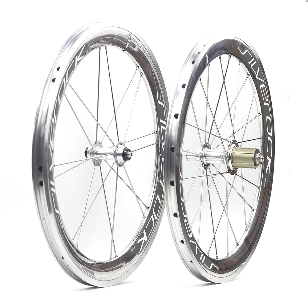 

SILVEROCK SR40 Alloy Wheels 20in 406 451 1 1/8 Rim V Caliper Brake for Tyrell Fnhon Blast Folding Minivelo Bike Urban Wheelset