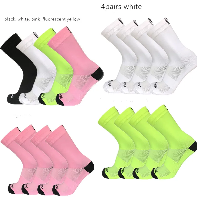 

4Pairs/set Pro Road Cycling Socks Men Women Breathable Bicycle Socks Outdoor Sports Racing Bike Socks Calcetines Ciclismo