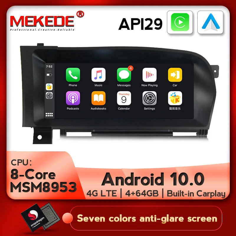 Автомагнитола 10 25 дюйма 4G LTE Android 0 dvd навигация для Mercedes BENZ S W221 W216 CL 2005 2013