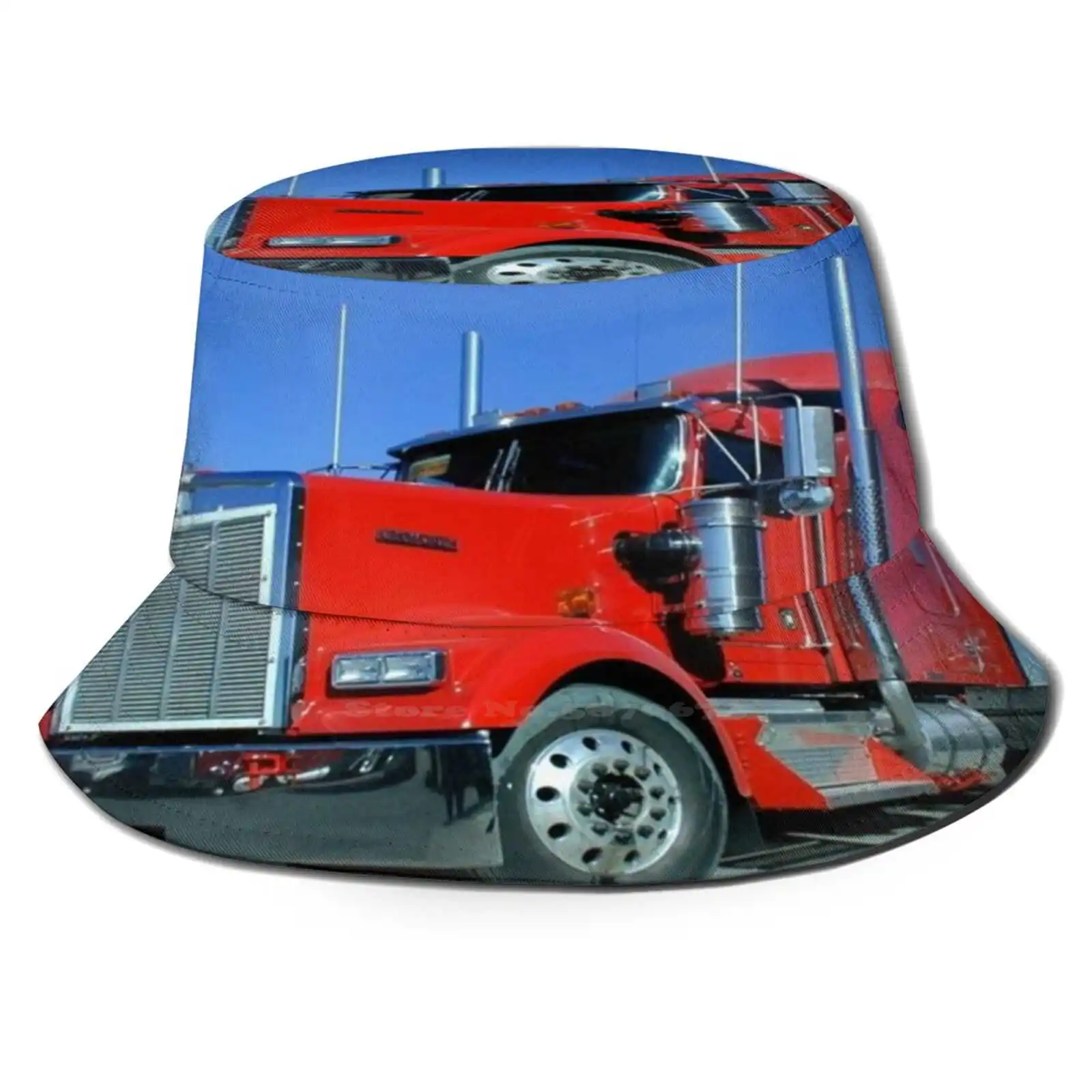 

Панама Складная с большим грузовиком, фургон для перевозки, трактор, монстр-Трак, Красный монстр