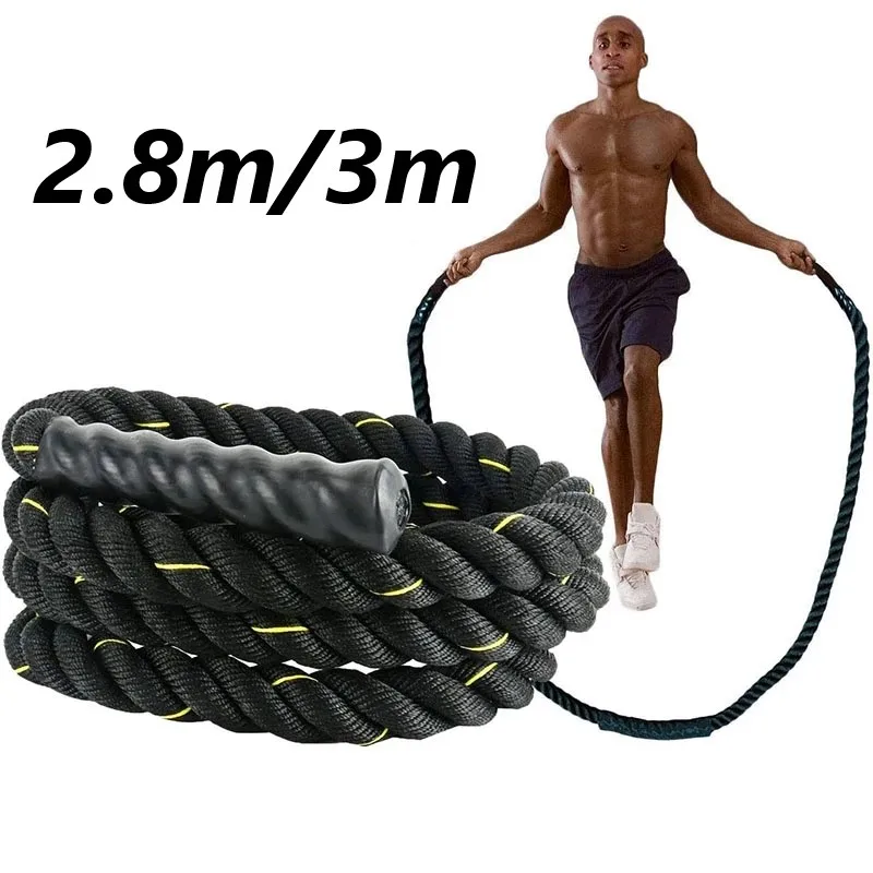 

3m Heavy Jump Rope Crossfit Weighted Battle Skipping Ropes Power Improve Strenght Training Fitness Home Gym Equipment