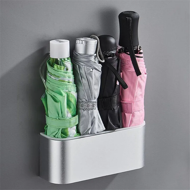 Detachable Wall Mounted Wet Umbrella Rack Drain Holder Portable Punch-free Single/Double Layer Storage Rack