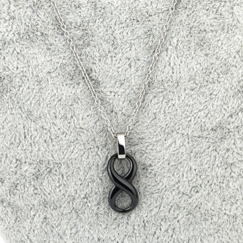 10 шт./лот бесконечность керамические женские ожерелье с подвеской простое